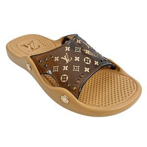 Louis Vuitton Vintage Brown Monogram Spa Mules Slides EU 36 w/ Box & Dust Bag